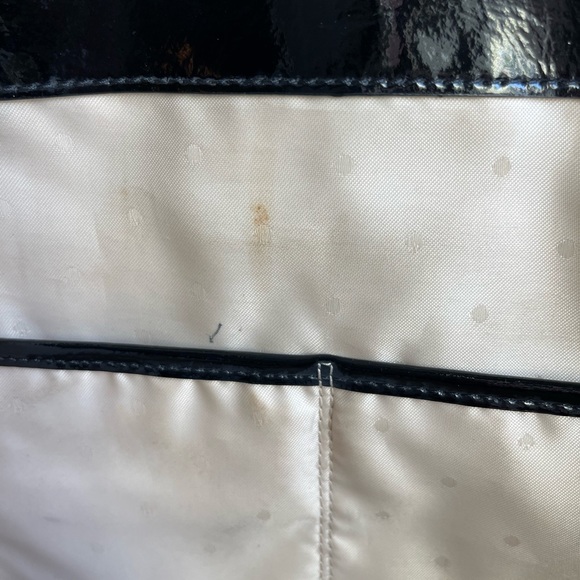 Kate Spade Tote, Black & White, Patent & Canvas - Picture 8 of 10